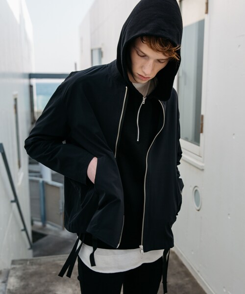 LIDNM（リドム）の「2WAYストレッチオーバーブルゾン（ブルゾン・メンズ・ブラック・S, M, L）」の3枚目の写真