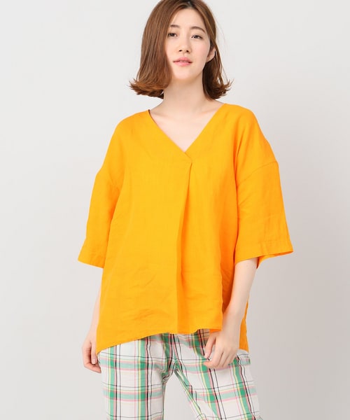 JOURNAL STANDARD - ほぼ未使用！ジャーナルスタンダード　リネンVネックブラウス JOURNAL STANDARD relume（ジャーナルスタンダード レリューム