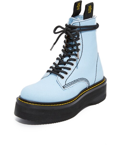 r13 platform combat boots