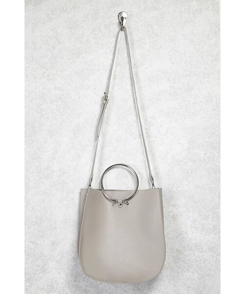 FOREVER 21(フォーエバー トゥエンティーワン)の「FOREVER 21+ Faux Leather O-Ring Tote Set(トートバッグ・レディース・Black/Gray・ONE SIZE)」の10枚目の写真