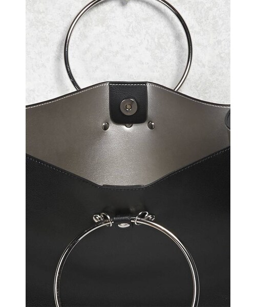 FOREVER 21(フォーエバー トゥエンティーワン)の「FOREVER 21+ Faux Leather O-Ring Tote Set(トートバッグ・レディース・Black/Gray・ONE SIZE)」の3枚目の写真