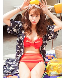 KORMARCH | フラワーパターンオープンガウン(カーディガン/ボレロ)