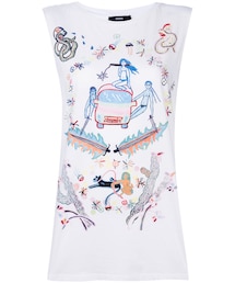 DIESEL | Diesel - プリント タンクトップ - women - コットン - M(タンクトップ)