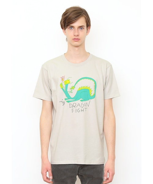 Design Tshirts Store graniph（デザイン　ティーシャツ　ストア　グラニフ）の「ドラゴン ファイト（トップス・アイス グレー・SS/S/M/L）」の7枚目の写真