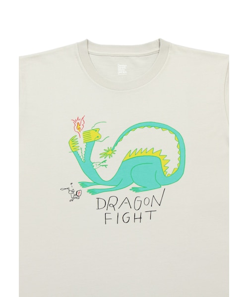 Design Tshirts Store graniph（デザイン　ティーシャツ　ストア　グラニフ）の「ドラゴン ファイト（トップス・アイス グレー・SS/S/M/L）」の4枚目の写真