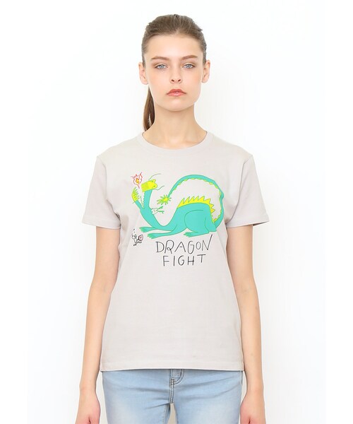 Design Tshirts Store graniph（デザイン　ティーシャツ　ストア　グラニフ）の「ドラゴン ファイト（トップス・アイス グレー・SS/S/M/L）」の9枚目の写真