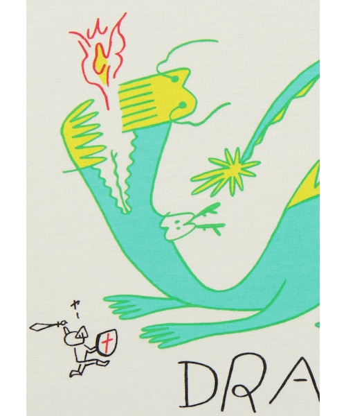 Design Tshirts Store graniph（デザイン　ティーシャツ　ストア　グラニフ）の「ドラゴン ファイト（トップス・アイス グレー・SS/S/M/L）」の3枚目の写真