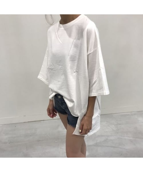 copine（コピン）の「★大好評再入荷★ヘムシルエットBIGスウェットTシャツ/チュニック（4color）【クリックポスト対象商品】（Tシャツ/カットソー・レディース・その他）」の4枚目の写真