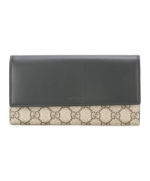 GUCCI | Gucci - ロゴ 長財布 - women - レザー/Canvas - ワンサイズ(財布)