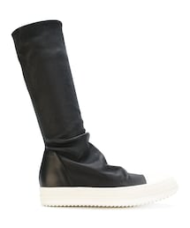 Rick Owens | Rick Owens - スリップオン ブーツ - women - コットン/レザー/Elastodiene/rubber - 36(ブーツ)