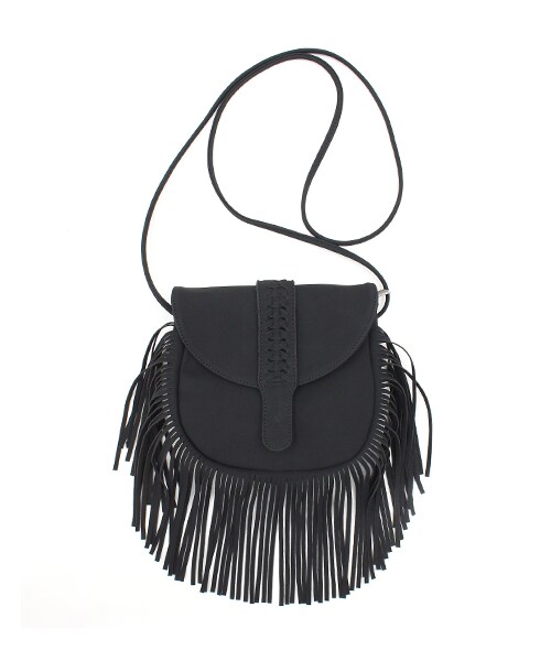 ANAP(アナップ)の「フェイクスエードフリンジミニBAG(バッグ・レディース・キャメル/ブラック・one size)」の1枚目の写真