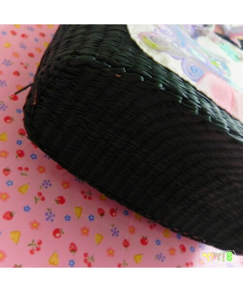 Handmade（ハンドメイド）の「デビルシスターもやこちゃん　かごバッグ（かごバッグ・レディース・その他）」の3枚目の写真