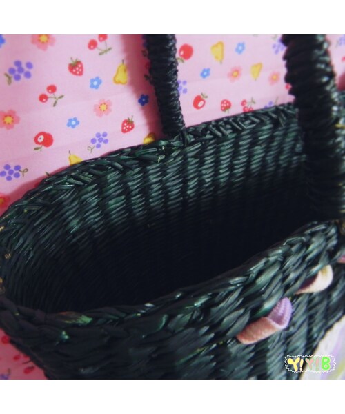 Handmade（ハンドメイド）の「デビルシスターもやこちゃん　かごバッグ（かごバッグ・レディース・その他）」の4枚目の写真