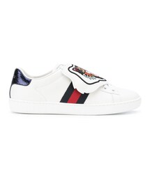 GUCCI | Gucci - 刺繍アップリケ スニーカー - women - レザー/rubber - 40(スニーカー)