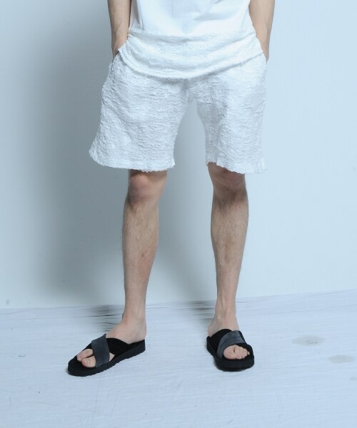VIRGOwearworks(ヴァルゴウェアワークス)の「CELLULAR ONE SHORTS{MOLAR}ダメージショートパンツ(パンツ・メンズ・WHITE/NAVY/BLACK・2/3/4)」の2枚目の写真