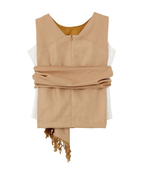 ELENDEEK（エレンディーク）の「RUSTIC MIX BLOUSE（トップス・レディース・ホワイト/アイボリー/キャメル・F）」の9枚目の写真