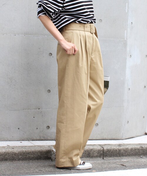 FRAMe WORK  フレームワーク　チノパンツ　ベージュ　2023SS 38 DRAWING CHINO PANTS（チノパンツ）｜FRAMeWORK（フレームワーク