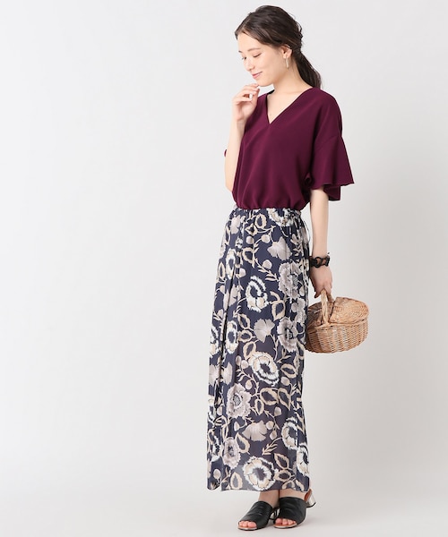 IENA ACE フレアースリーブブラウス ピンク IENA（イエナ）の「ACE フレアースリーブブラウス◇（）」 - WEAR