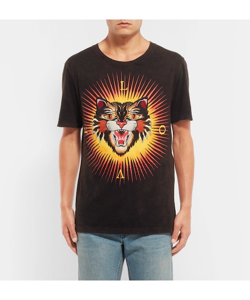 GUCCI(グッチ)の「Gucci Angry Cat Embroidered and Printed GUCCI(グッチ)の「Gucci Angry Cat Embroidered and Printed