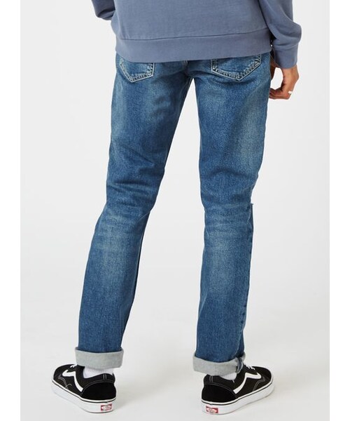 TOPMAN(トップマン)の「Blue Ripped Stretch Slim Jeans(デニムパンツ・メンズ・Blue・30R/32R/34R/30L/32L/34L/36L)」の2枚目の写真