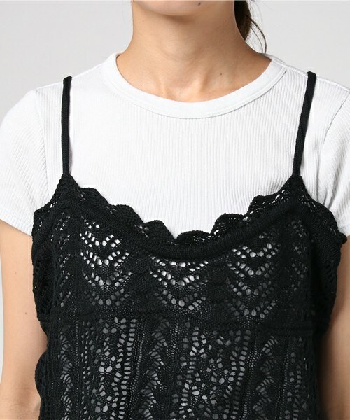 archives（アルシーヴ）の「スカシキャミ（ニット/セーター・レディース・ブラック/グレー/ピンク系その他・MEDIUM）」の7枚目の写真