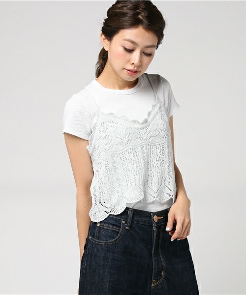 archives（アルシーヴ）の「スカシキャミ（ニット/セーター・レディース・ブラック/グレー/ピンク系その他・MEDIUM）」の10枚目の写真