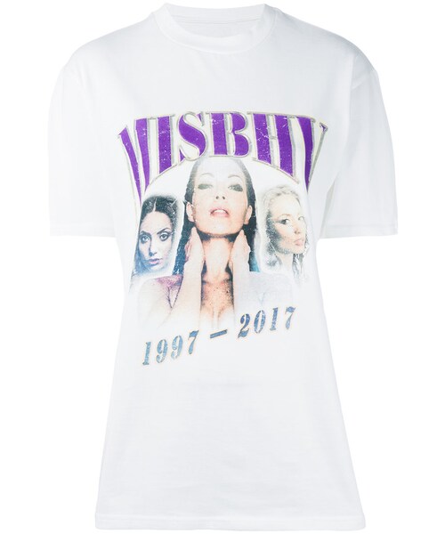 ミスビヘイブ レディース シャツ トップス MISBHV Laced Up Denim Corset Top MISBHV（ミスビヘイブ）の「Misbhv - ロゴプリント Tシャツ - women