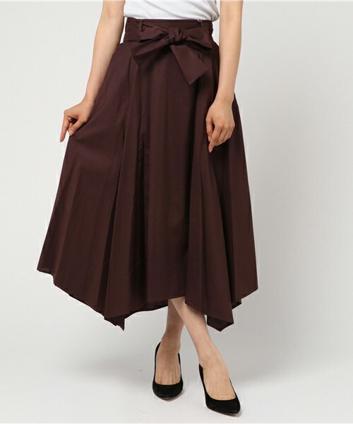 archives（アルシーヴ）の「アシメボリュームスカート（スカート・レディース・ブラウン/ベージュ/レッド系その他・MEDIUM）」の2枚目の写真