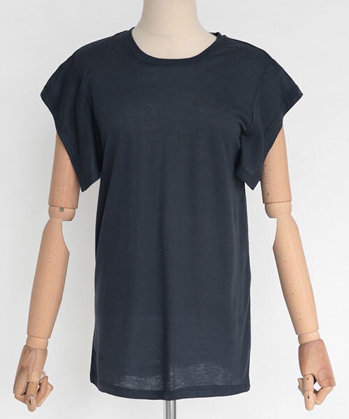 DHOLIC（ディーホリック）の「リネン混スクエアスリーブTシャツ（Tシャツ/カットソー・レディース・FREE）」の4枚目の写真