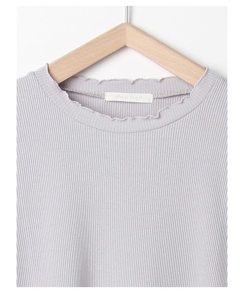 ehka sopo（エヘカソポ）の「テレコ半袖インナー（トップス・オフホワイト/グレー/ブラック・M）」の3枚目の写真