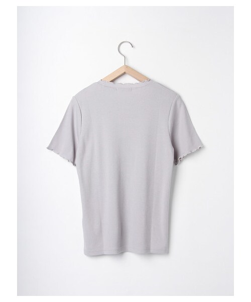 ehka sopo（エヘカソポ）の「テレコ半袖インナー（トップス・オフホワイト/グレー/ブラック・M）」の2枚目の写真