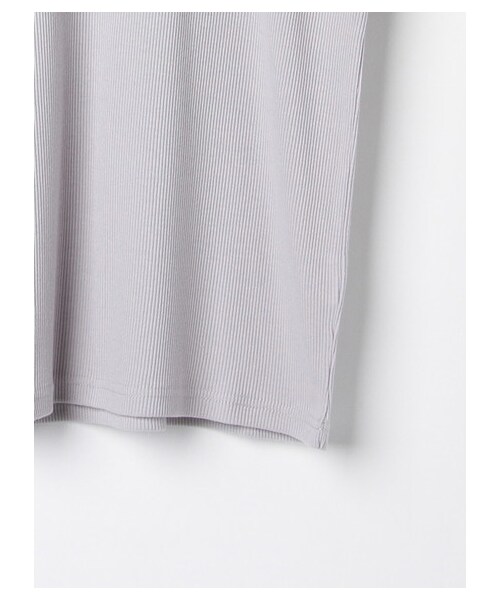 ehka sopo（エヘカソポ）の「テレコ半袖インナー（トップス・オフホワイト/グレー/ブラック・M）」の5枚目の写真