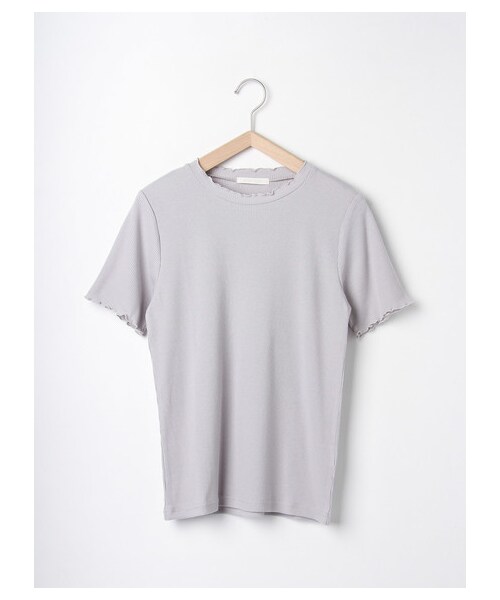 ehka sopo（エヘカソポ）の「テレコ半袖インナー（トップス・オフホワイト/グレー/ブラック・M）」の7枚目の写真