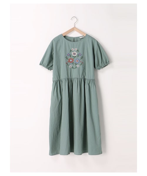 ehka sopo（エヘカソポ）の「花刺繍ワンピース（ワンピース/ドレス・オフホワイト/ブラック/ミント・M）」の10枚目の写真