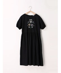 ehka sopo | 花刺繍ワンピース(ワンピース/ドレス)
