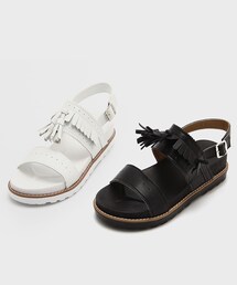 SOVOMALL | タッセルポイントスリングバックサンダル(サンダル)