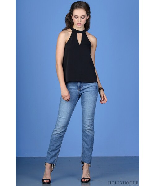 Hollyhoque(ホーリーホキュー)の「Dally Keyhole Top Black(その他・レディース・other・S/M)」の1枚目の写真