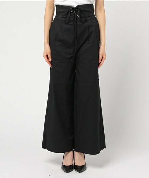 archives（アルシーヴ）の「ベルト付ワイドパンツ（その他パンツ・レディース・ブラック/ベージュ/オレンジ・MEDIUM）」の4枚目の写真