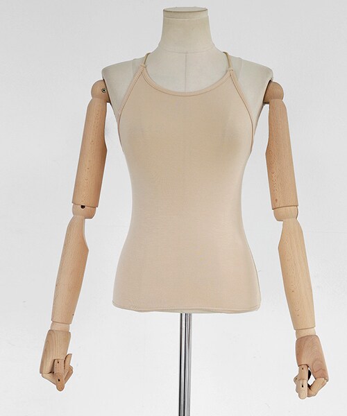 DHOLIC（ディーホリック）の「リネン混バッククロスストラップキャミソール（キャミソール・レディース・FREE）」の3枚目の写真