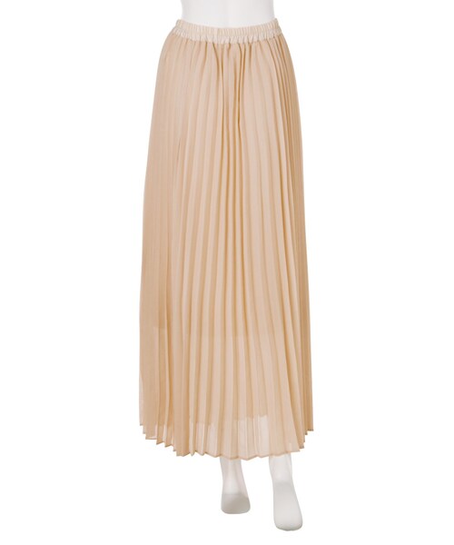 LAGUNAMOON(ラグナムーン)の「シアープリーツマキシスカート(スカート・レディース・ホワイト/ブラック/ベージュ・S/M)」の6枚目の写真