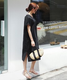 DHOLIC | Vネックストラップスリットワンピース(ワンピース)