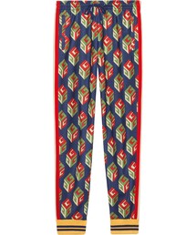 セール【GUCCI】ストライプディテール コットン トラックパンツ GUCCI(グッチ) スラックス649614 649614 グリーン サイズ 48