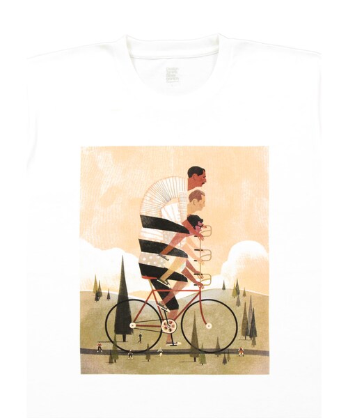 Design Tshirts Store graniph（デザイン　ティーシャツ　ストア　グラニフ）の「バイク (キース ネグレー)（トップス・ホワイト・SS/S/M/L）」の4枚目の写真