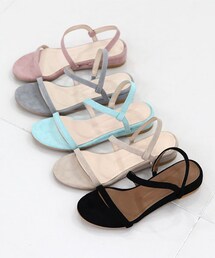 SOVOMALL | ナナメストラップサンダル(サンダル)