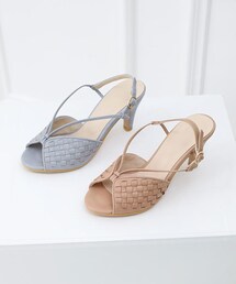 SOVOMALL | メッシュ編み込みヒールサンダル(サンダル)