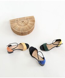 SOVOMALL | 配色チャンキーヒールサンダル(サンダル)