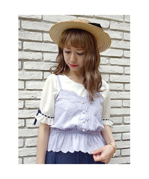 F i.n.t（フィント）の「シェル風コットンキャミ/F i.n.t（キャミソール・レディース・その他）」の2枚目の写真