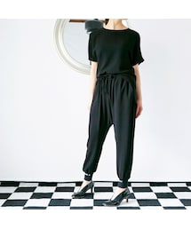 C'est pas grave | C'est pas Grave(セパ・グラーヴ) ジョーゼット裾リブサルエルパンツ(その他パンツ)