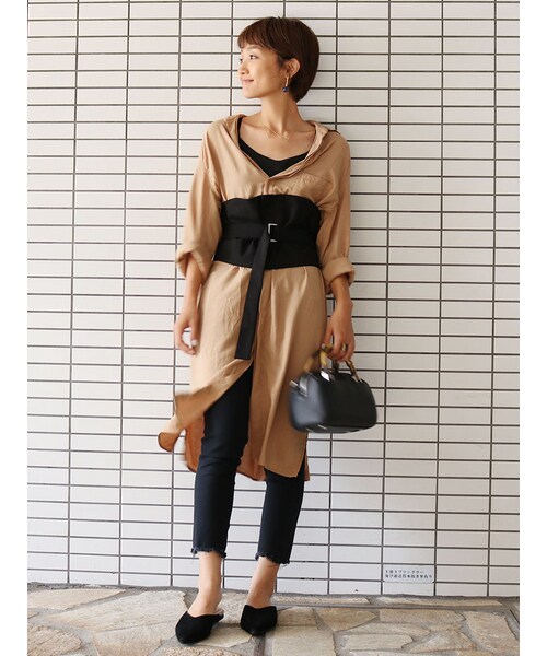 Ungrid（アングリッド）の「2wayベルトビスチェ（トップス・レディース・ブラック/キャメル・F）」の7枚目の写真