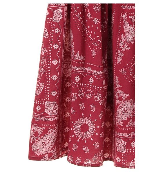 Green　Parks（グリーンパークス）の「wordtrobe ・バンダナプリントワンピース（ワンピース/ドレス・レッド・F）」の6枚目の写真